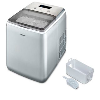 Machine à glaçons cristallins – MEDION MD11950 – Réservoir eau 26L – 15kg/24h – 2 tailles – 10 minutes – Inox