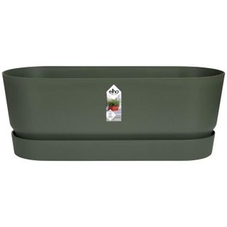 Jardinière - GREENVILLE - Plastique - Leaf Green - Ovale - Ø49x19 8x18 4cm - Résistant au gel - 100% récyclé - ELHO