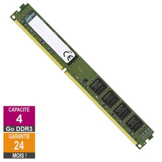 Kingston Barrette Mémoire 4Go RAM DDR3 Kingston KCP316NS8/4 DIMM PC3-12800U