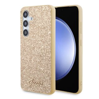 Coque Guess Glitter Script pour Samsung Galaxy S24 Plus - Gold