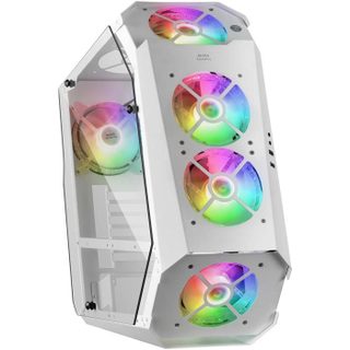 Mars Gaming MC51 - Boîtier de Jeu PC ATX - Double Verre Trempé - 5 Ventilateurs RGB 12cm
