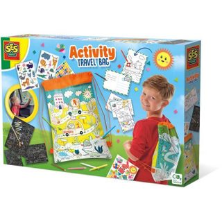 Sac de voyage et activités - SES CREATIVE - Débordant de jeux et dactivités pour les voyages.