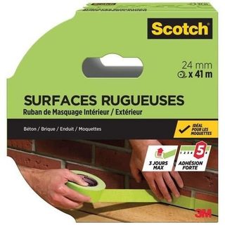 Scotch® Ruban de masquage pour surfaces rugueuses - PEFC - Boîte à découper verte - 41 m x 24 mm