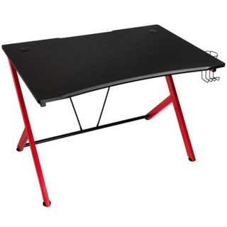 Bureau de gaming - Nitro Concepts - D12 - Noir/Rouge - MDF - Acier