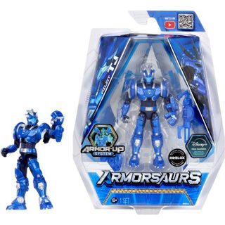 Armorsaurs - TJ - Pilote de Tricératops - Figurine de 9 5 cm - Armure Interchangeable - Accessoire Transformable - Dès 6 ans