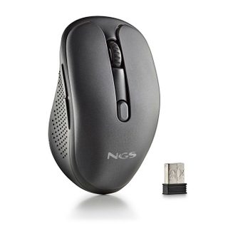 NGS EVO PEEP: Souris laser rechargeable avec connexion sans fil multimode. 2.4 GHz+Bluetooth 5.0+Bluetooth 5.1. Silencieuse. DPI: