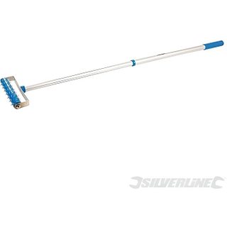Perforateur de papier peint avec manche télescopique 150 x 590 mm