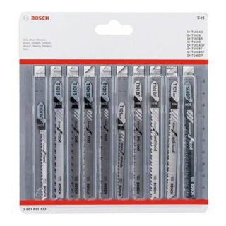 Lames de scie sauteuse - Bosch - Clean Precision - 10 lames - Bois tendre et dur - Découpe précise