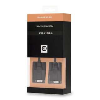 Câble VGA D2DIFFUSION - 1 8 m - Noir - Vis moletées