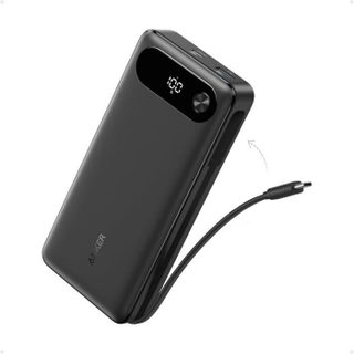 Powerbank - ANKER - 20 000 mAh - Charge rapide 87 W - 2 USB-C et 1 USB-A - Câble intégré