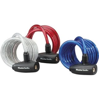 Antivol câble Masterlock - 8127EURDPRO - 1 8m x 8mm - Acier torsadé - Bleu