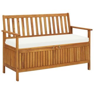 vidaXL Banc de rangement de jardin Bois dacacia solide 120x63x84 cm