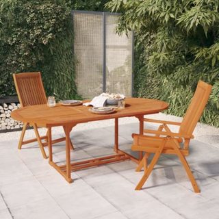 vidaXL Table de jardin 200x100x75 cm Bois deucalyptus solide 316068