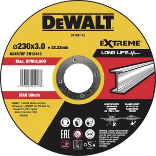 Dewalt Disque à tronçonner l'inox 230x22,2 mm, épaisseur 1.9 mm, moyeu plat