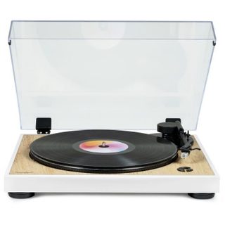 THOMSON TT301 - Design bois et blanc - Tête de lecture Audio-Technica AT3600L - 33 et 45 tours