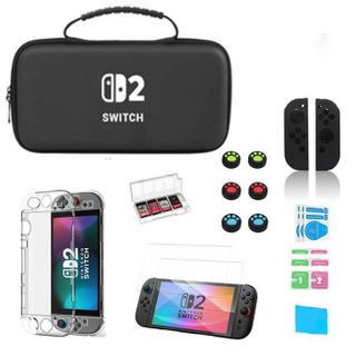 INF Set étui de rangement Switch 2 - Étui de transport protecteur avec accessoires multicolore PU+EVA+ABS+Silicone compatible avec