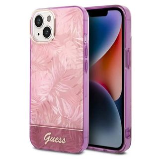 iPhone 14 Plus Coque GUESS Collection Jungle (Rose)