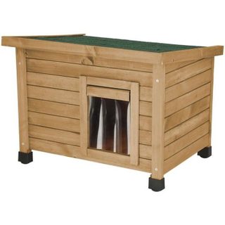 Kerbl Maison pour chat Rustica en pin 57x42x45 cm toit plat