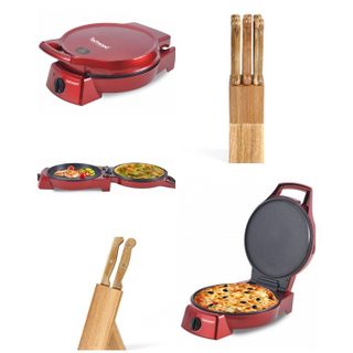 Four à Pizza - TECHWOOD - Nedis Four à Pizza - 1800W - Revêtement antiadhésif - 30 cm de diamètre