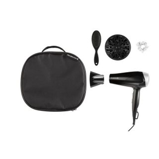 Coffret sèche-cheveux Style Edit Remington D3171GP – 2200W - Vanity de rangement Diffuseur Brosse plate et Chouchou en soie