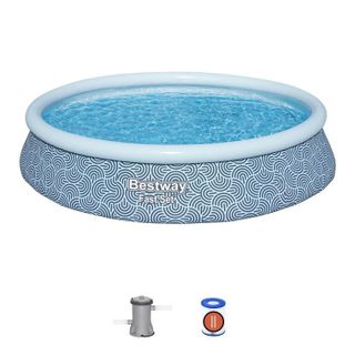 Kit piscine gonflable BESTWAY - Fast Set - 396 x 84 cm - Ronde (Filtre à cartouche 1 cartouche)