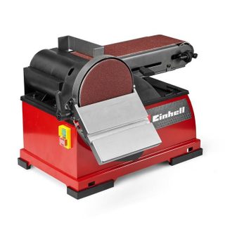 Einhell Ponceuse stationnaire à bande et à disque TE-US 400 (400W plateau Ø150mm bande abrasive 100x914mm accessoires inclus)