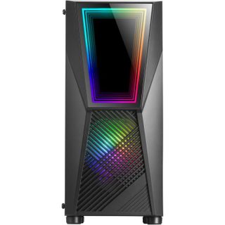 Mars Gaming Boîtier de Jeu - Mars Gaming - MC777 - Infinity Mirror ARGB - Verre Trempé - 2 Ventilateurs ARGB