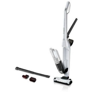 BOSCH BBH3ALL28 Aspirateur balai sans fil 2en1 et multifonction Flexxo - 2 vitesses - 28 V - 55 mn dautonomie - Blanc métallisé