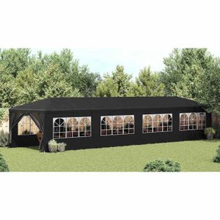 vidaXL Tente de Réception 3x12 m Anthracite Tonnelle Chapiteau Jardin Pavillon 45106