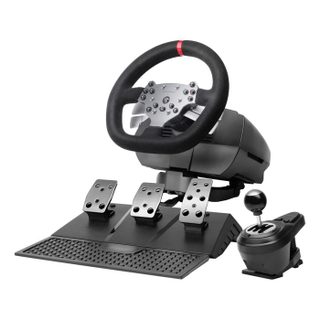 Volant de course - MARS GAMING - MWH-RSX - Retour de force - Pédalier 3 pédales - 14 boutons programmables