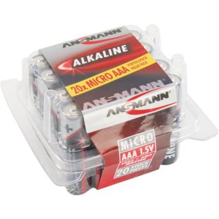 Lot de 20 Piles alcalines - ANSMANN - Universel - 15V AAA/LR03