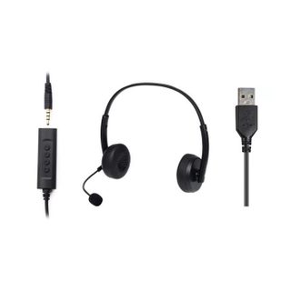 Écouteur-Casque - SANDBERG - 126-21 - Micro-casque Filaire - Connectivité Jack et USB - Réunions en ligne