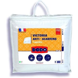 Couette Tempérée 300gr/m² - DODO - VICTORIA - Anti-Acariens - 240 x 260 cm - Blanc