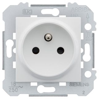 SIEMENS Prise 2P+T BLANC Siemens DELTA VIVA