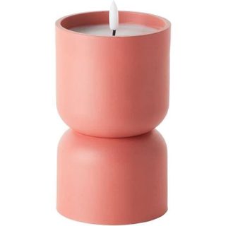 Brilliant Lampe à poser bougie LED Lovere terracotta IP44 H.17cm