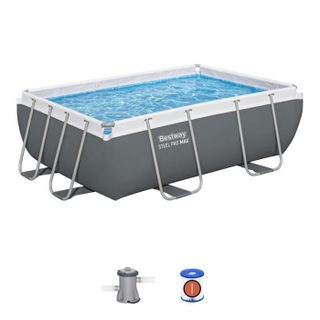 Kit Piscine hors sol tubulaire BESTWAY - Steel Pro MAX™ - 282 x 196 x 84 cm - Rectangulaire (Filtre à cartouche 1 cartouche)