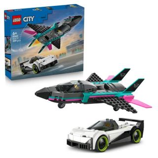 LEGO City 60489 Le Jet Contre la Voiture - Jouet de Construction dès 6 ans - Idée Cadeau