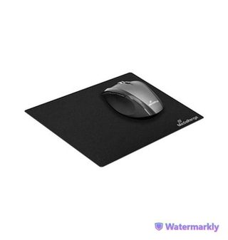 Tapis de souris - MediaRange - Noir - Antidérapant - Surface en tissu - 21x18 cm