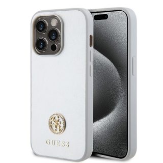Coque Guess Strass Metal Logo pour iPhone 15 Pro - Silver