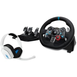 Volant de course G29 - LOGITECH - Pédalier - Casque Astro A10 V2 - Filaire - Compatible PS5 PS4 PC Mac