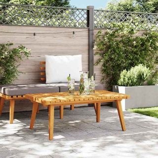 vidaXL Table basse de jardin 90x55x35 cm Bois solide dacacia 46675