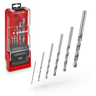 Einhell Set de 6 forets HSS (Forets pour métal Diamètre: 2 3 4 5 6 et 8mm)