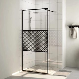 Paroi de douche - vidaXL - Verre ESG - 80x195 cm - Noir