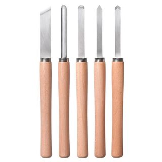 Einhell Ciseaux à bois (5 pièces: 1 bédane 1 gouge à profiler 1 ciseau à racler 1 gouge à dégrossir et 1 grain d’orge)