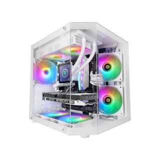 Mars Gaming Mc-3tlite Caja Gaming Microatx Triple Cristal Templado Ventilador Frgb 120mm Blanco