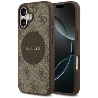 Coque Guess 4G Circle Classic Logo MagSafe pour iPhone 17 - Brown
