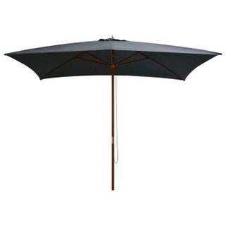 vidaXL Parasol Extérieur Mât Bois 200x300 cm Anthracite Jardin Plage Terrasse 44513