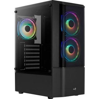 AeroCool Boitier Moyen Tour ATX AeroCool Quantum RGB v3 avec panneaux vitrés
