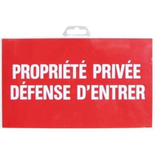Plaque propriété privée - défense dentrer - 330x200 mm