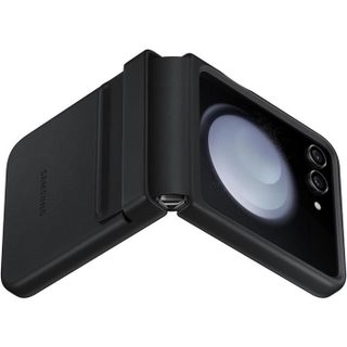 Coque - Samsung - Galaxy Z Flip 5 - Cuir Écologique - Noir - Souple - Mixte